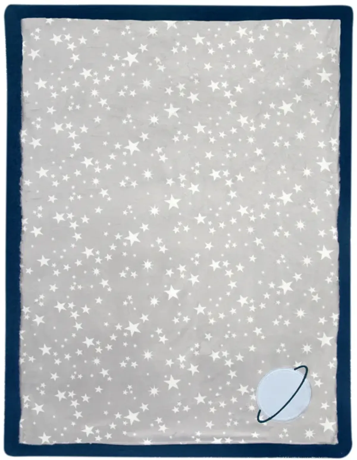 Lambs & Ivy Milky Way Baby Blanket - Blue, Gray, Modern, Celestial