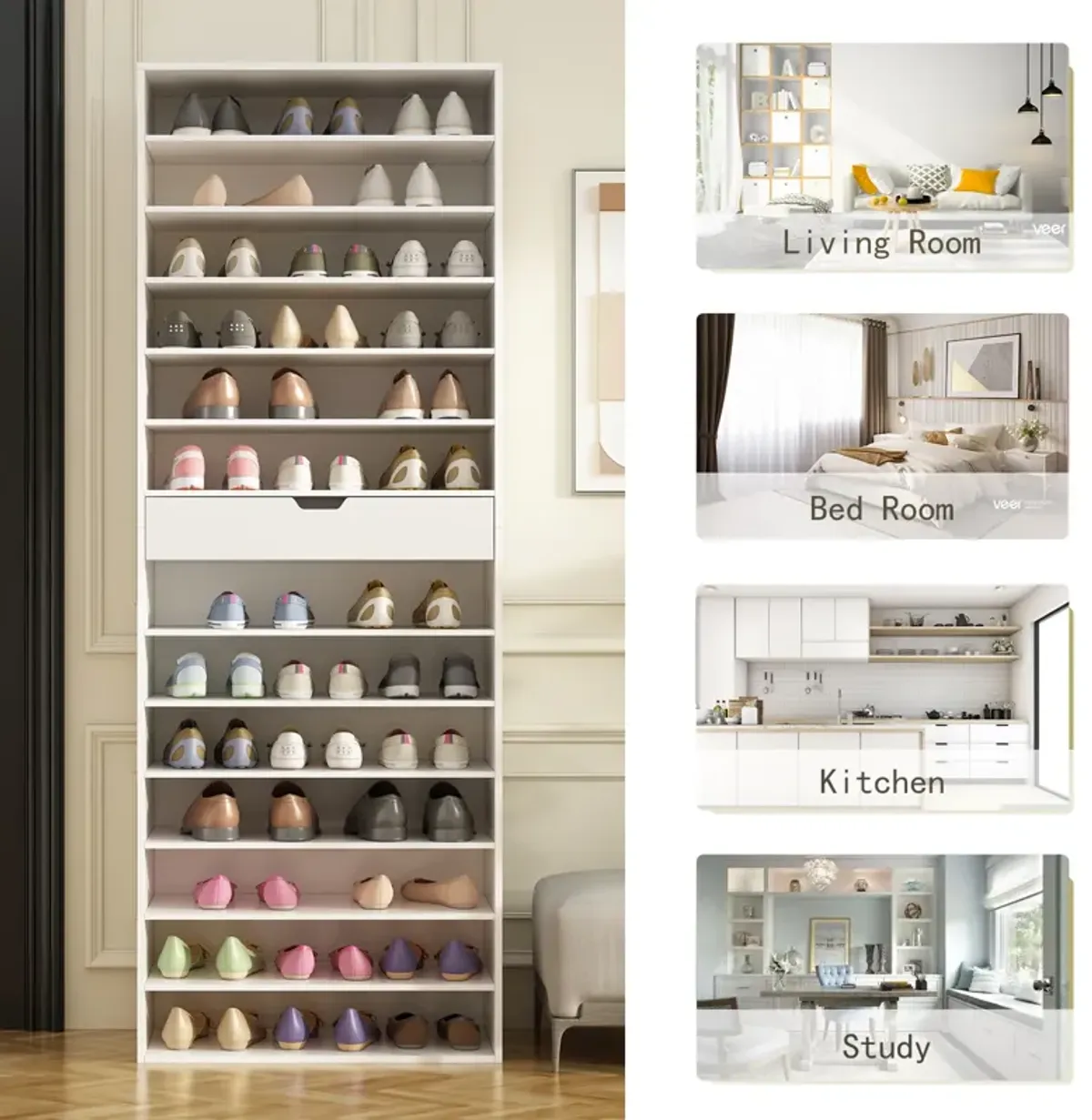 Shoe Rack Multi Layer Shelf Entrance Storage Shoe Cabinet Space Saving