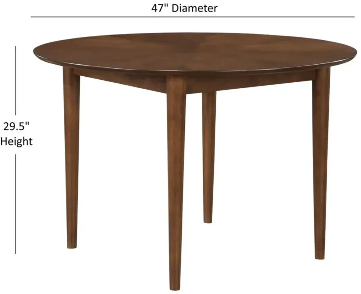 Comfort Pointe Bonito Walnut Finish Leg Dining Table