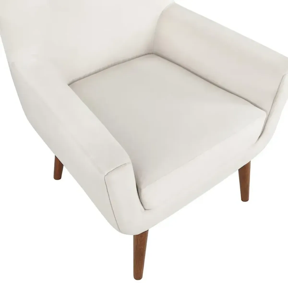 Comfort Pointe Accera Mid-Century Sea Oat Velvet Arm Chair