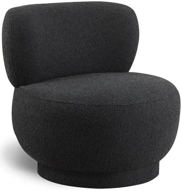 Meridian Furniture Calais Black Boucle Fabric Accent Chair