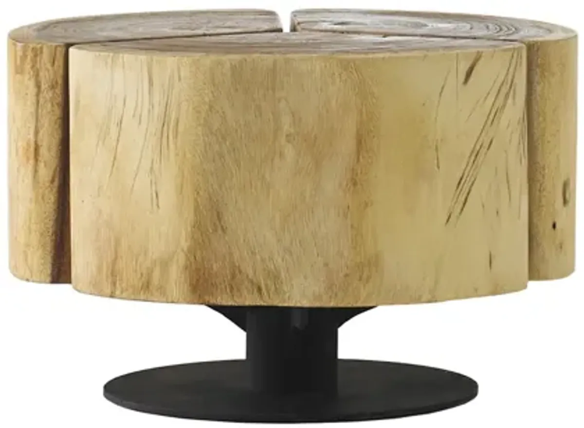 Clover 28" Coffee Table on Metal Base