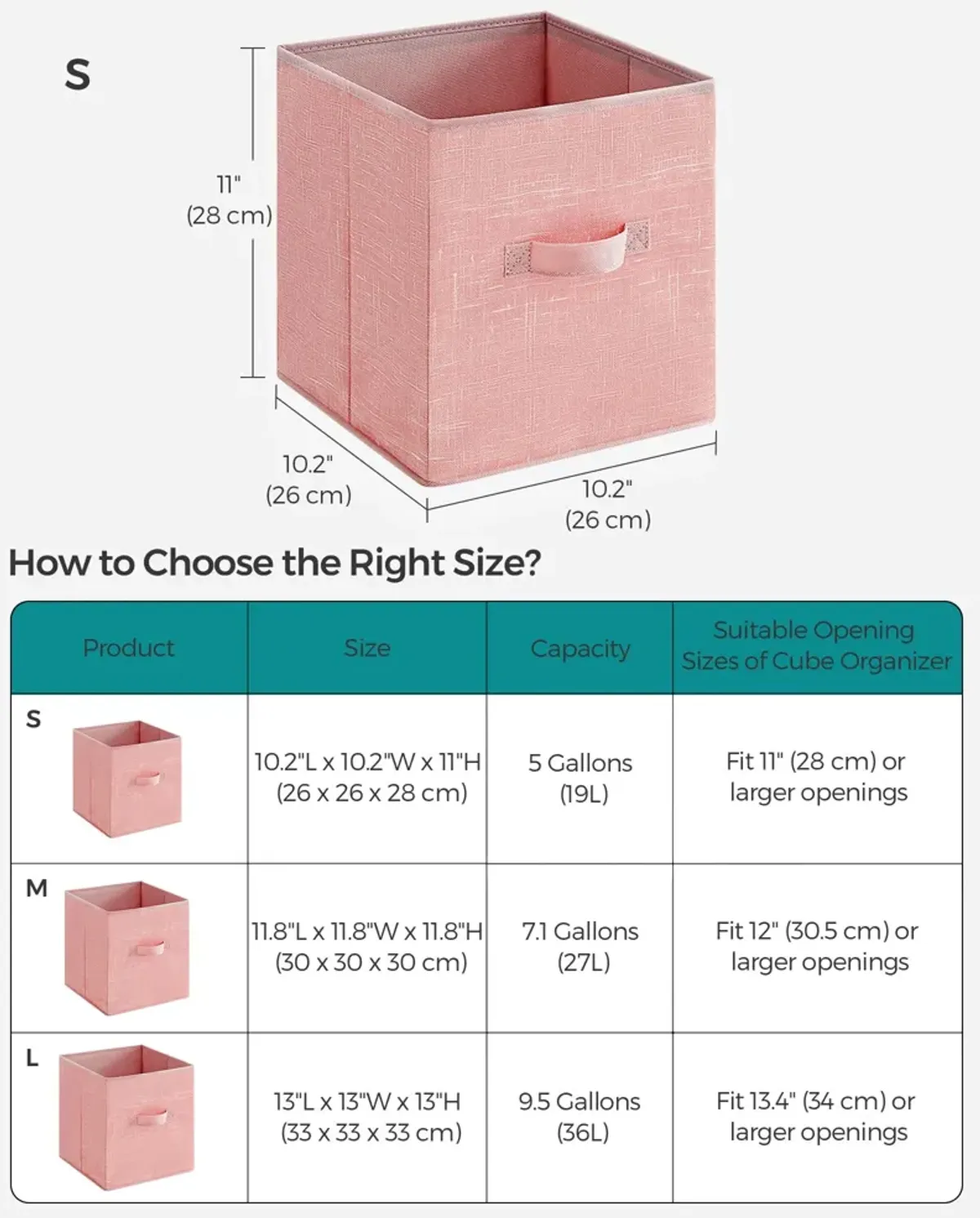 Non-Woven Fabric Storage Cubes with Double Handles