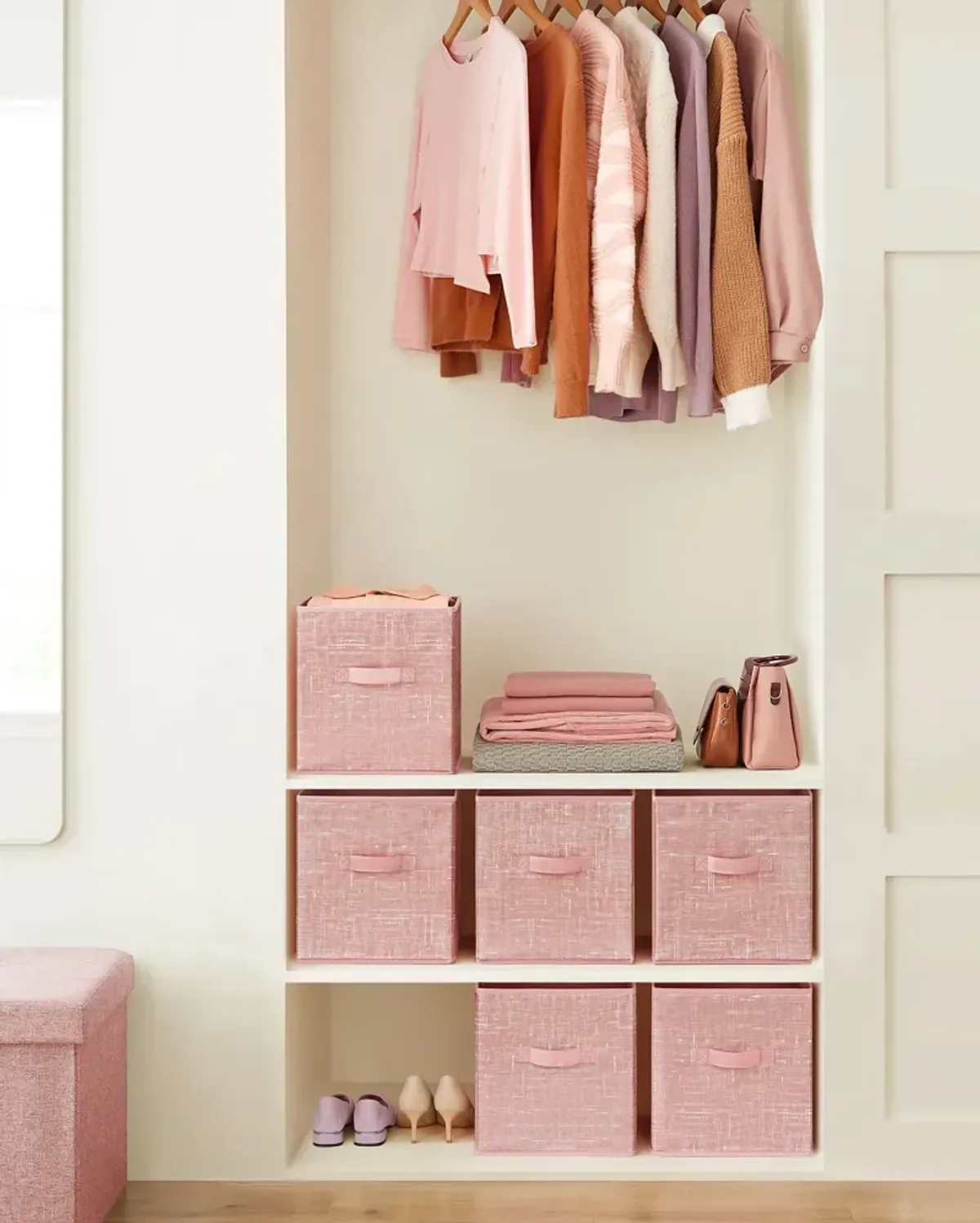 Non-Woven Fabric Storage Cubes with Double Handles