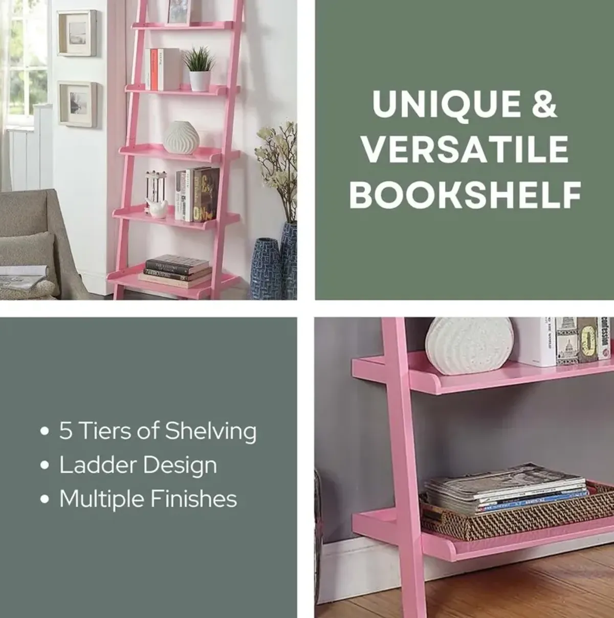 Convience Concept, Inc. American Heritage Bookshelf Ladder