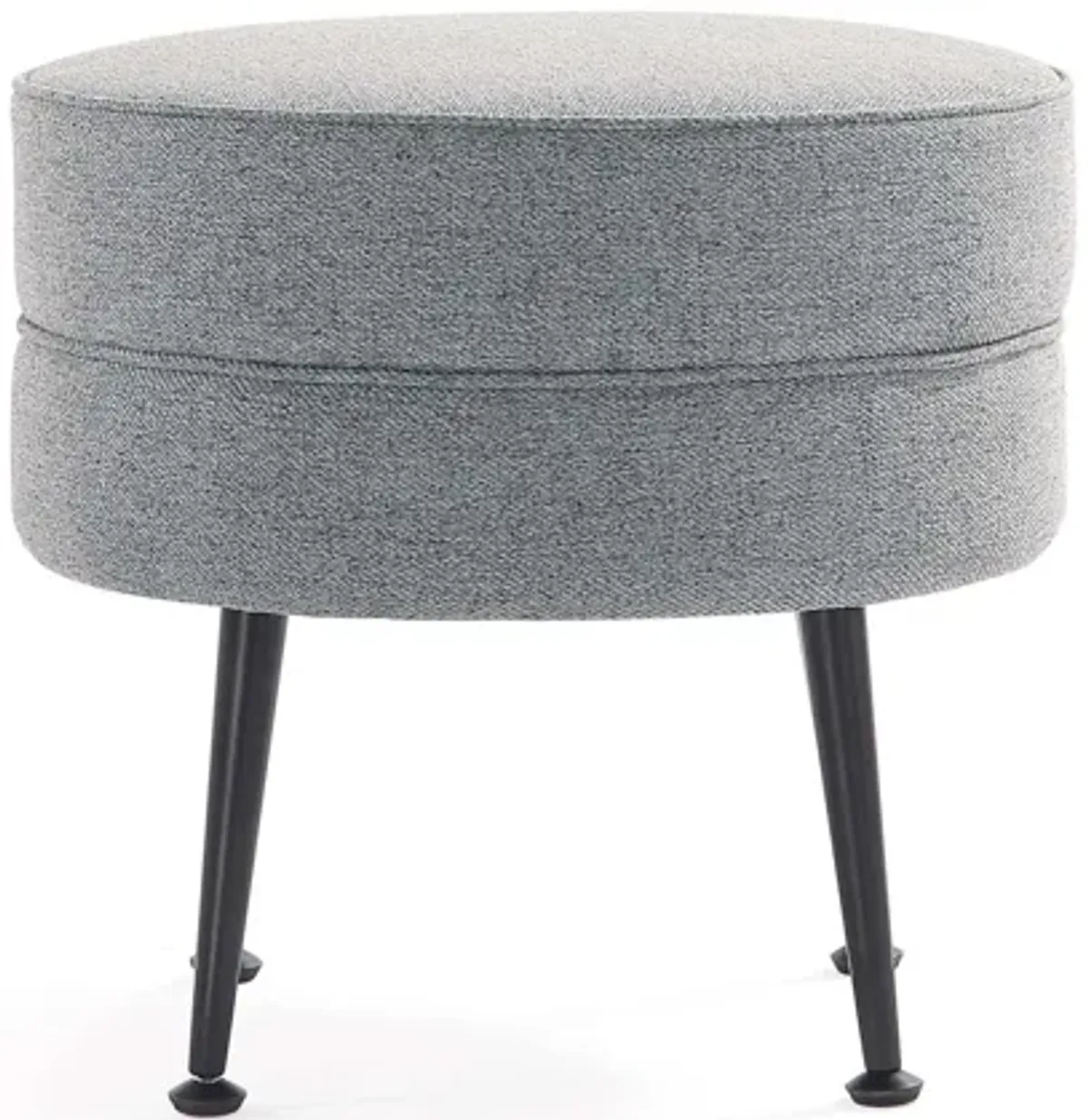 Bailey Gray and Black Ottomans (Set of 2)