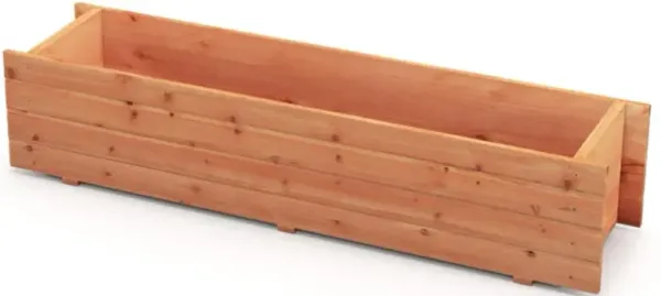 Hivvago Fir Wood Planter Box with 2 Drainage Holes and 3 Added Bottom Crossbars