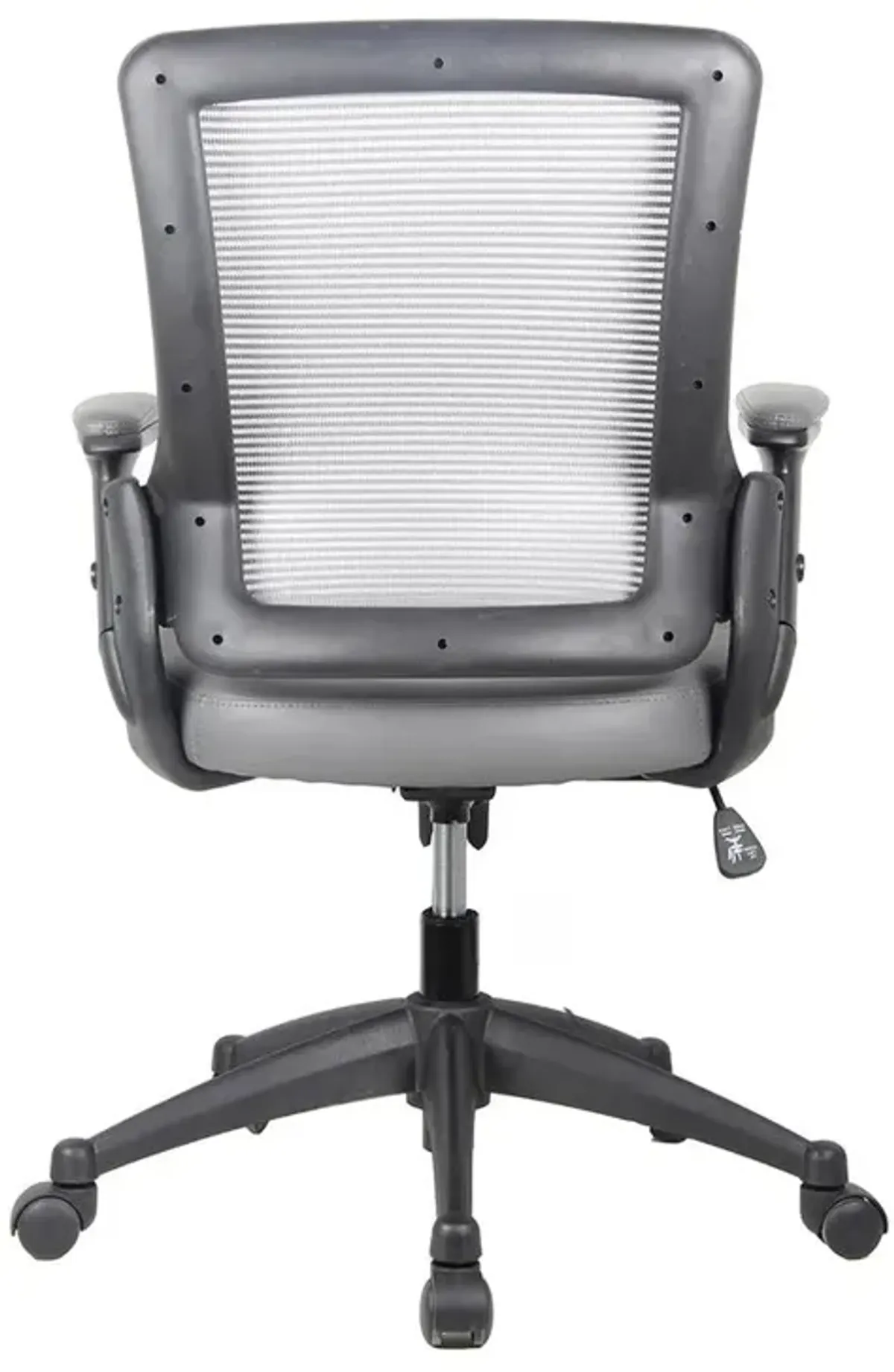 Techni Mobili Mid-Back Mesh Task Office Chair with Flip Up Arms. Color: Gray