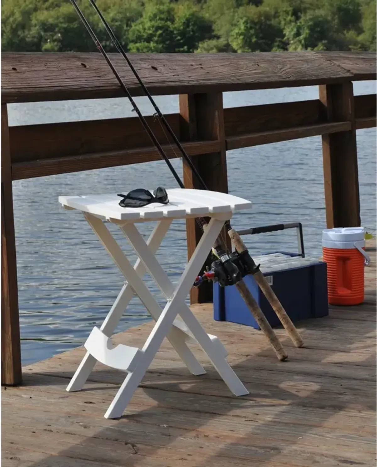 Outdoor Fast Folding Patio Side Table for Convenient and Portable Outdoor Storage and Surface Space