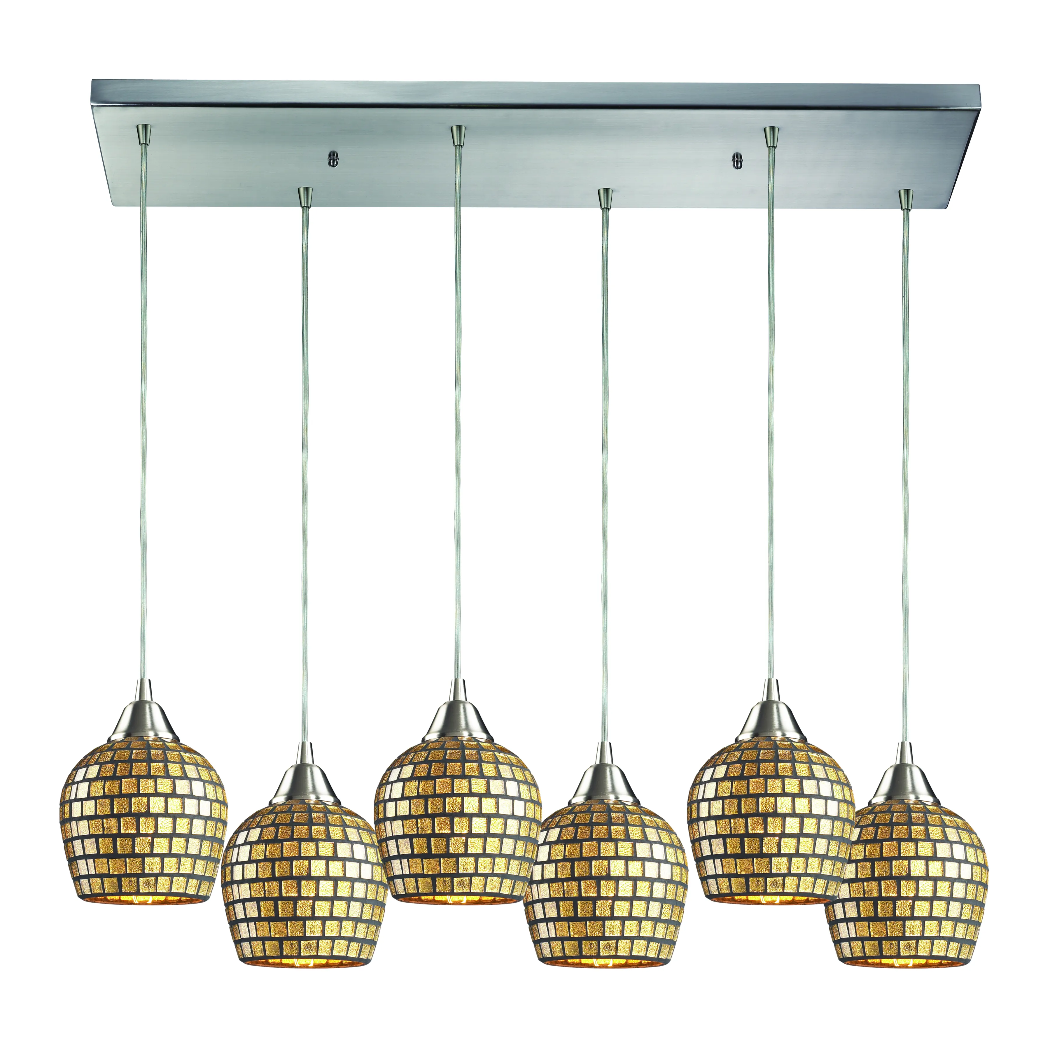 Fusion 30" Wide Configurable Multi Pendant - Gold