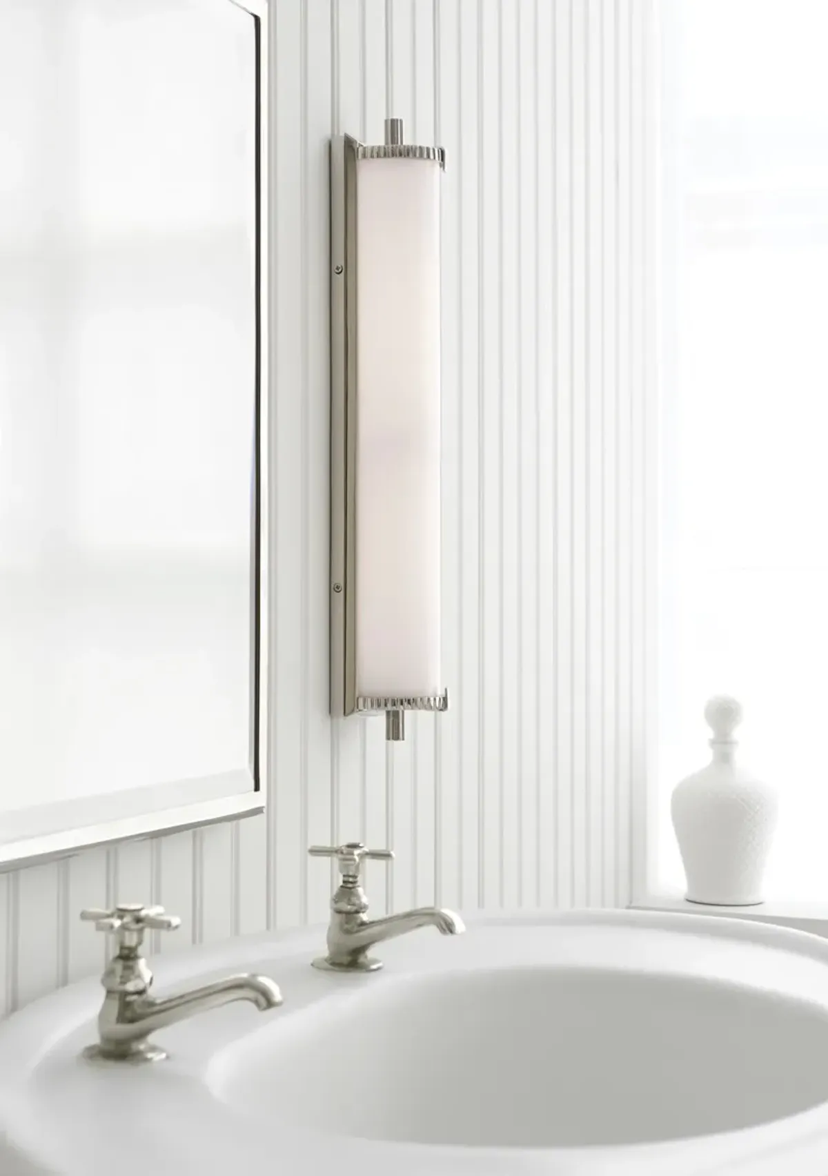 Calliope Tall Bath Light in Polished Nickel