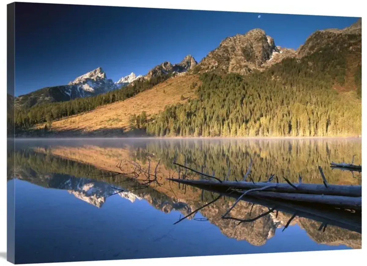 Teton Range reflecting in String Lake, Grand Teton National Park, Wyoming-Canvas Art-40x30