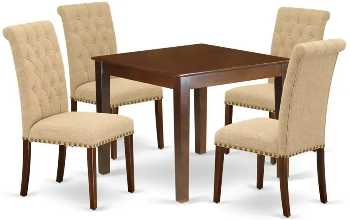 Dining Room Set Mahogany, OXBR5-MAH-04