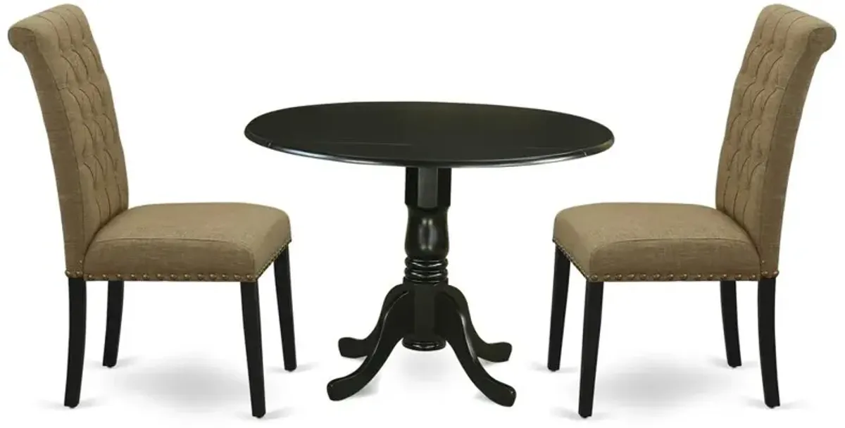 Dining Room Set Black, DLBR3-BLK-17