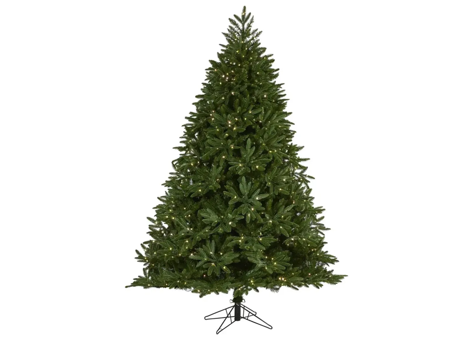 Nearly Natural Oregon Fir Artificial Christmas Tree with Warm White Micro (Multifunction) LED Lights with Remote Control, Instant Connect Technology and Bendable Branches