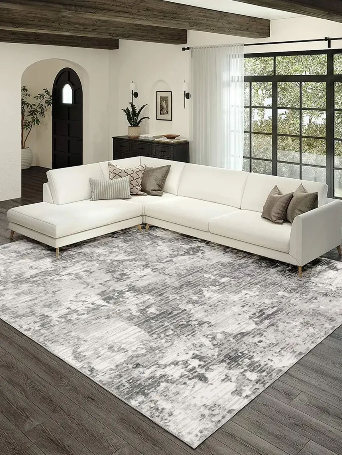 Rhodes RR4 Gray 5'1" x 7'5" Rug