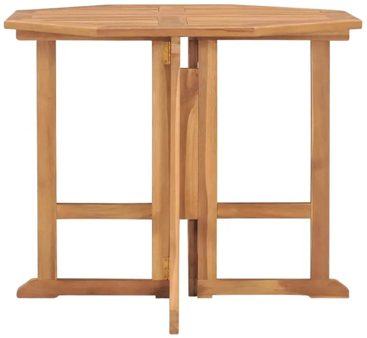 vidaXL Folding Garden Dining Table 35.4"x35.4"x29.5" Solid Teak Wood