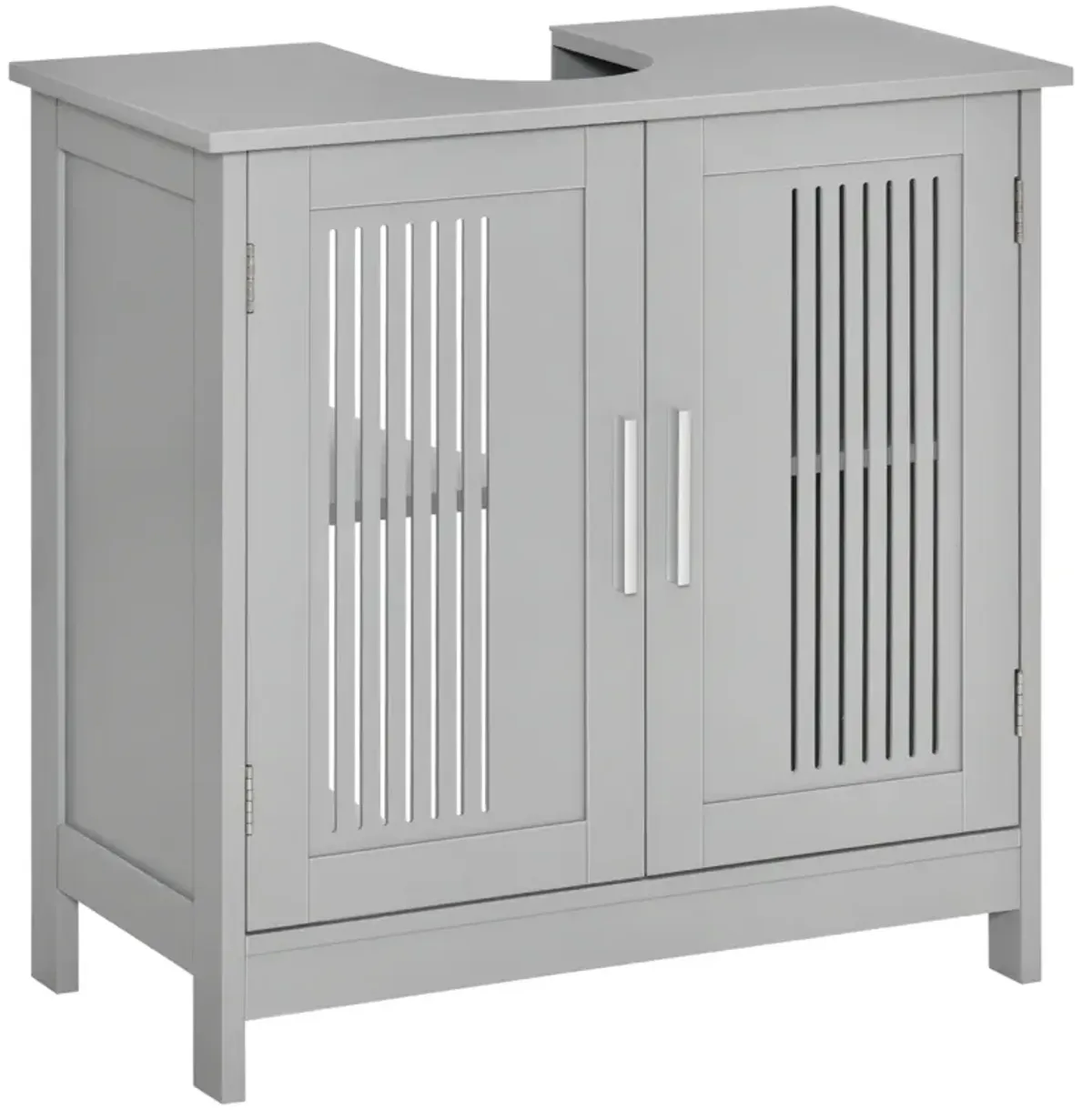 Modern Gray Bathroom Vanity Cabinet With 2 Doors