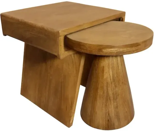 Tyson End Table 2-Piece Set in Royal Walnut