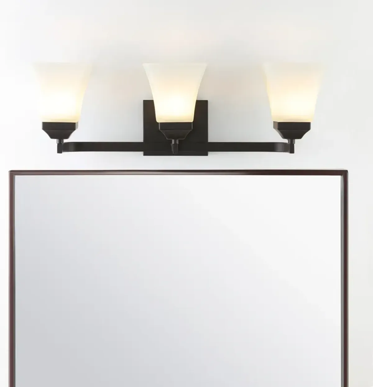 Staunton Iron/Glass Modern Cottage LED Vanity Light