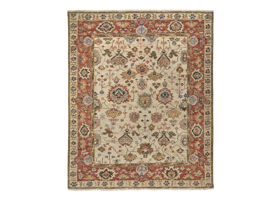 Carrington 6805F Ivory/Red/Blue 2' x 3' Rug