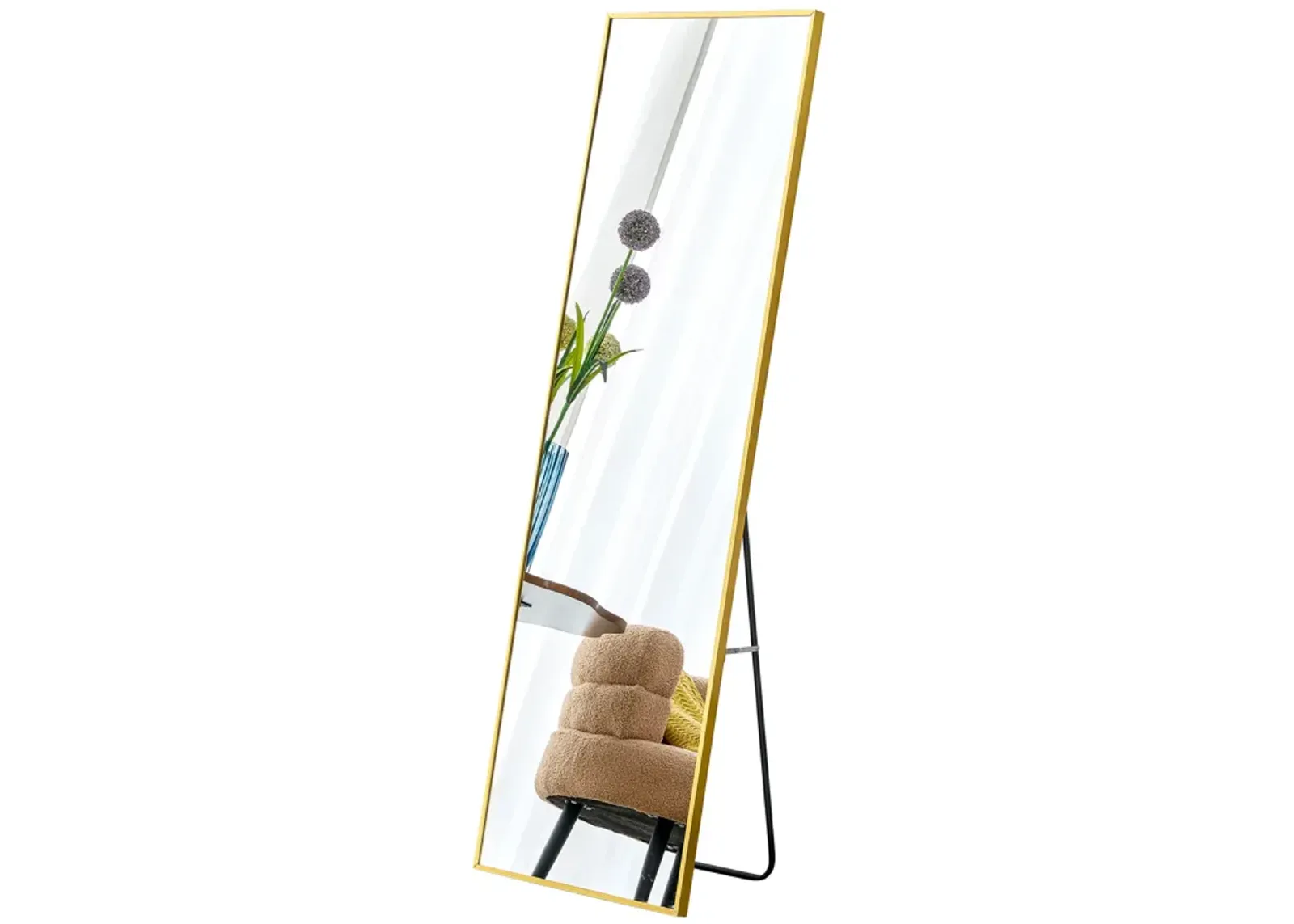 Hivvago Wall Mounted FullLength Body Mirror with Aluminum Alloy Metal Frameen