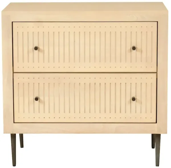 Sampson 2-Drawer Nightstand in Aged Natural