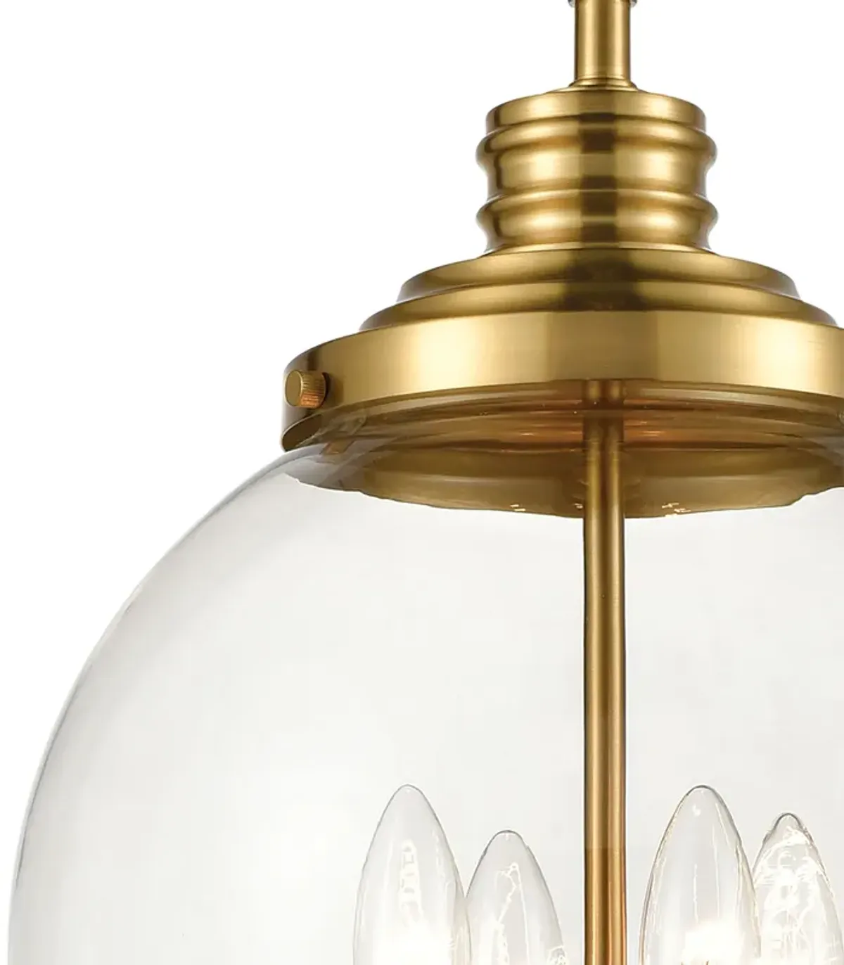 Chandra 13'' Wide 4-Light Brass Pendant