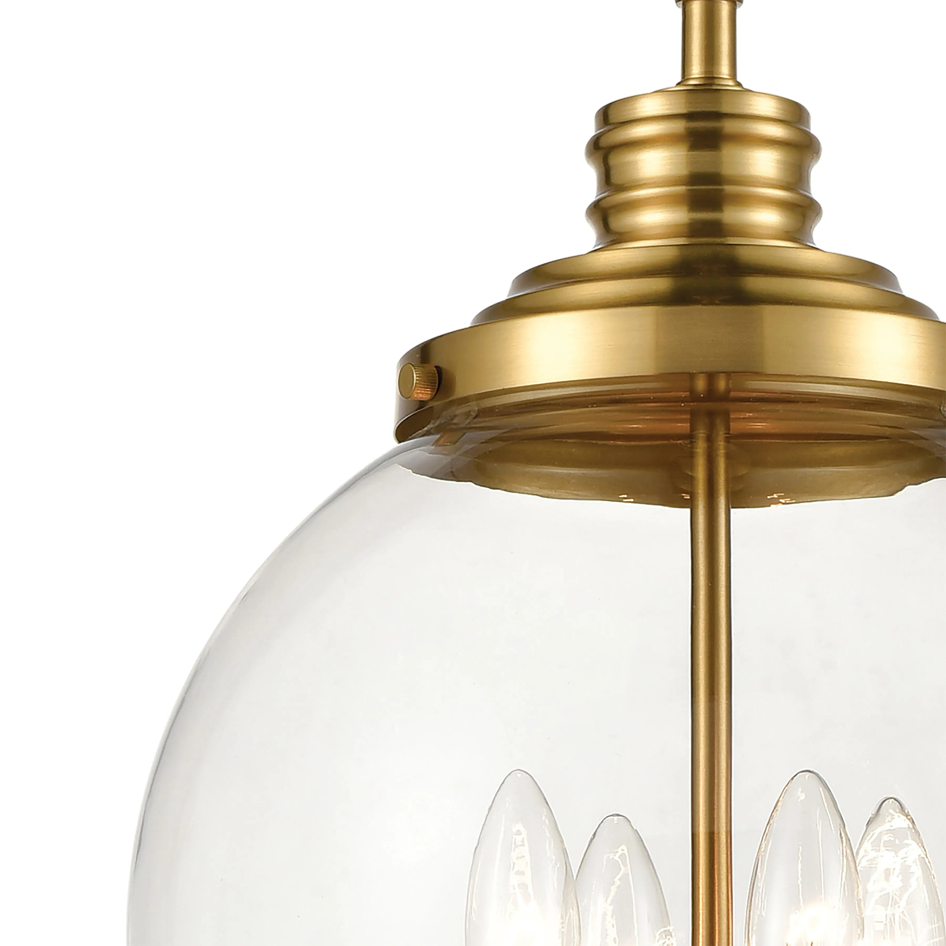 Chandra 13'' Wide 4-Light Brass Pendant