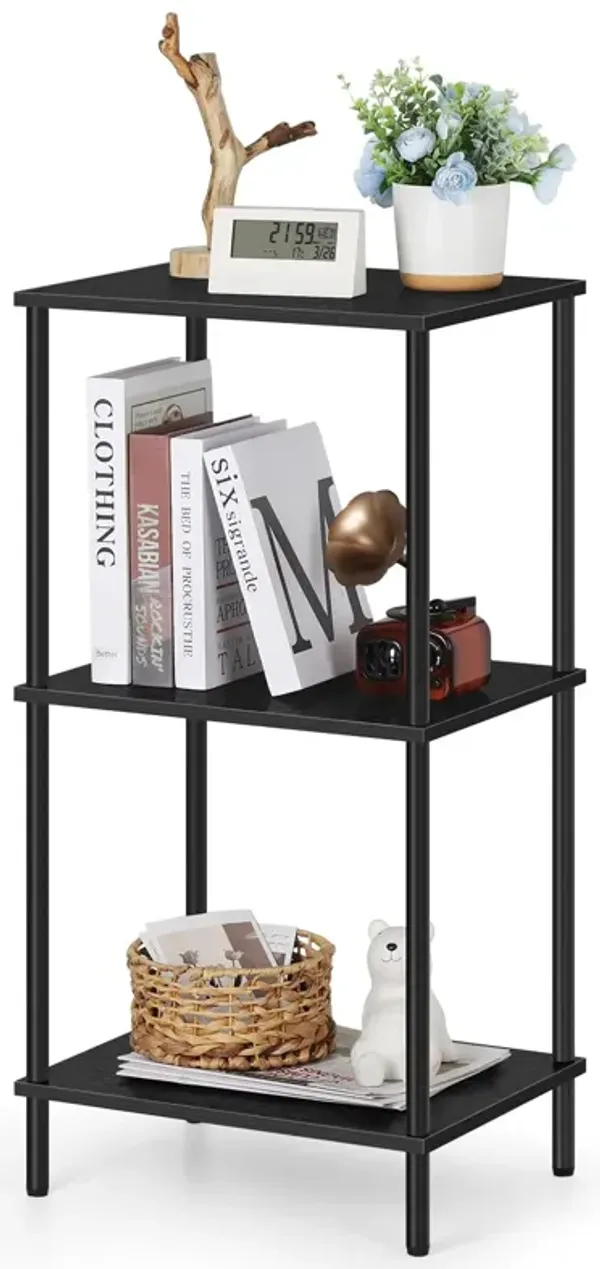 ETELI 3 Tier Tall End Table 31.6"" Height Telephone Table Tall Side Table with Storage Small Sofa Entryway Table Night Stand wit