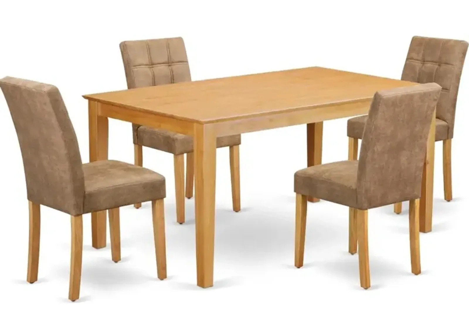 5 Piece Mid Century Modern Dining Table Set