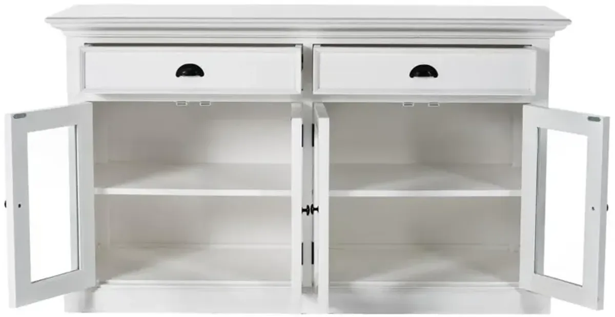 Belen Kox Classic White Glass Door Buffet, Belen Kox