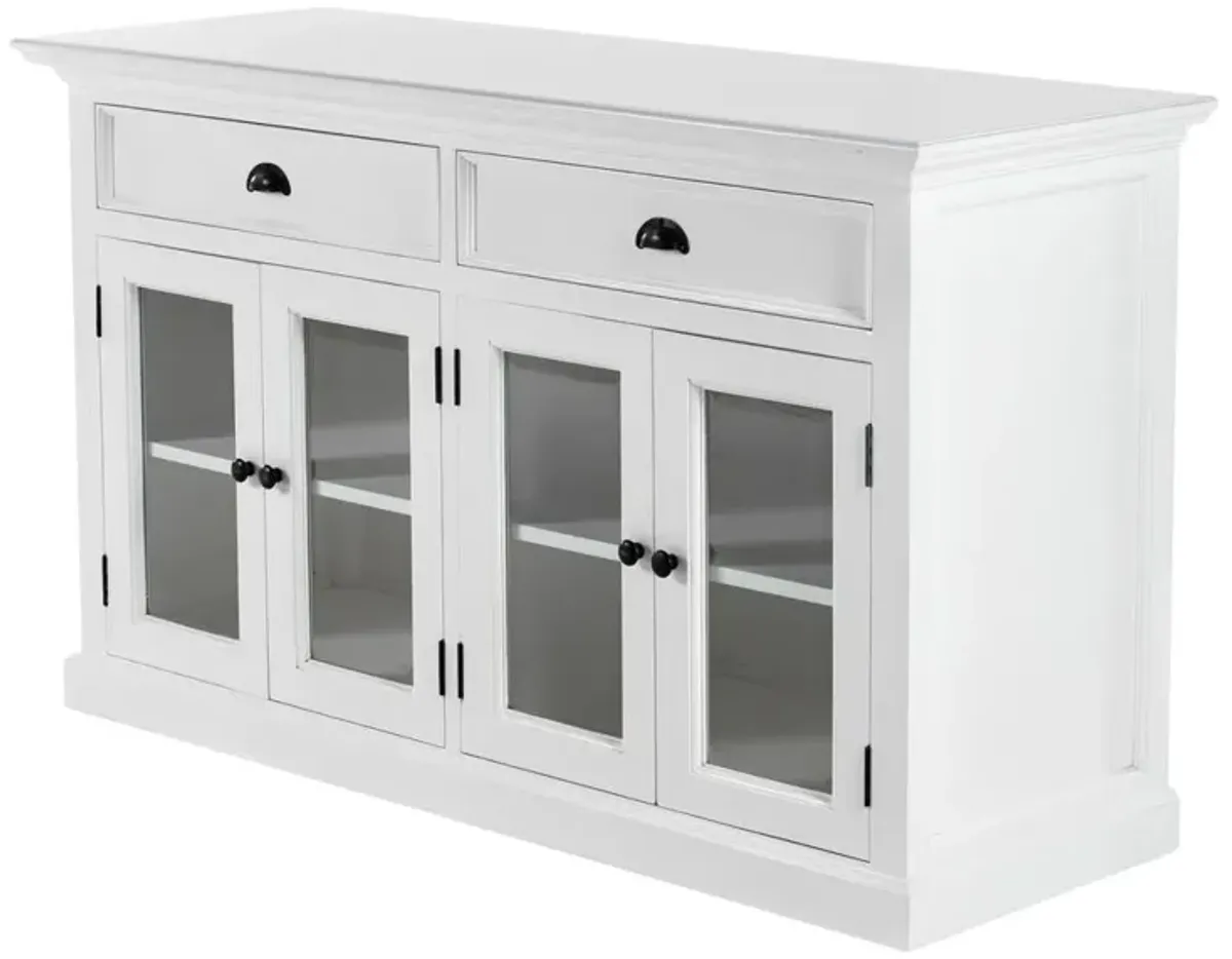 Belen Kox Classic White Glass Door Buffet, Belen Kox