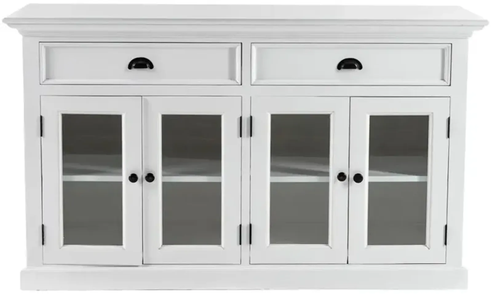 Belen Kox Classic White Glass Door Buffet, Belen Kox