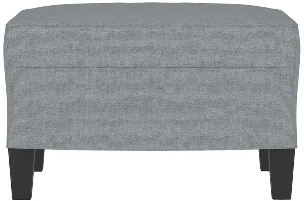 Footstool Light Gray 23.6"x19.7"x16.1" Fabric