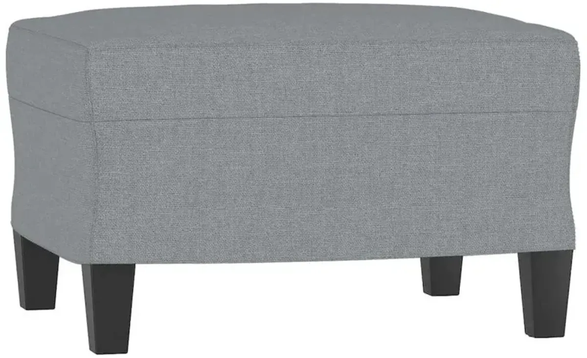 Footstool Light Gray 23.6"x19.7"x16.1" Fabric