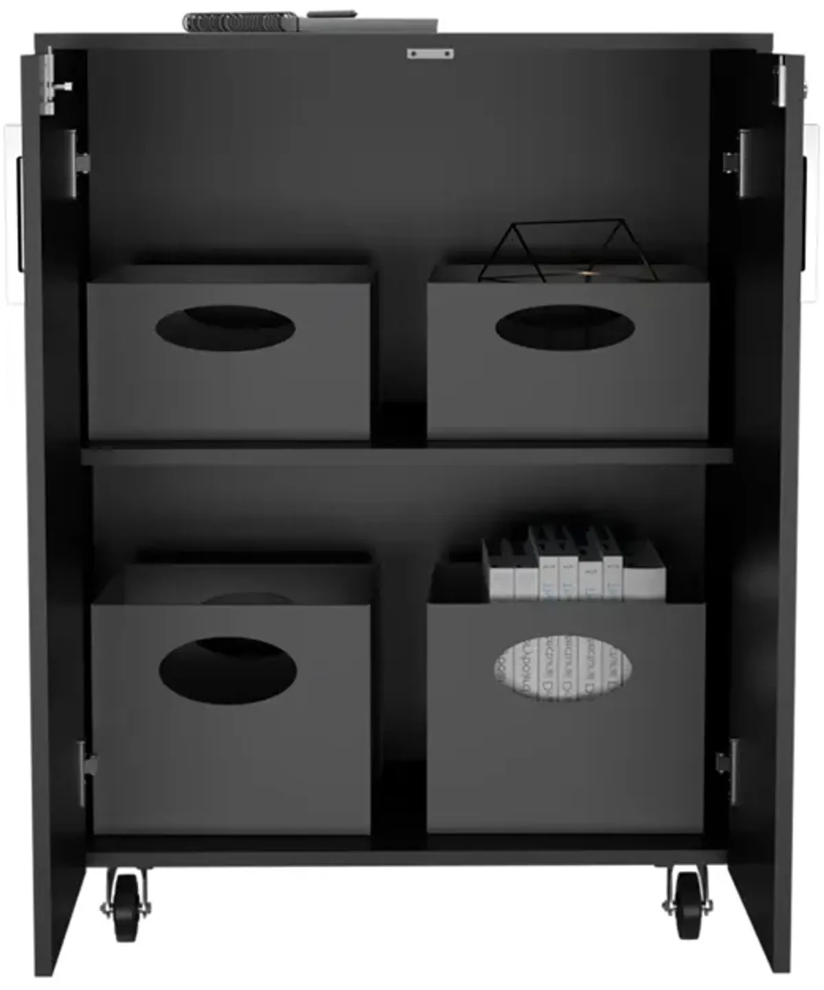 Storage Cabinet Lions, Garage, Black