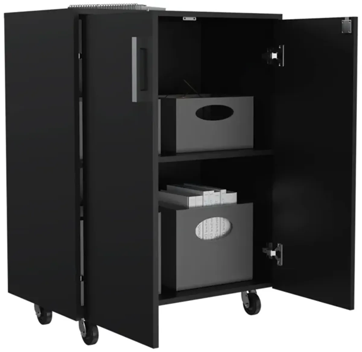 Storage Cabinet Lions, Garage, Black