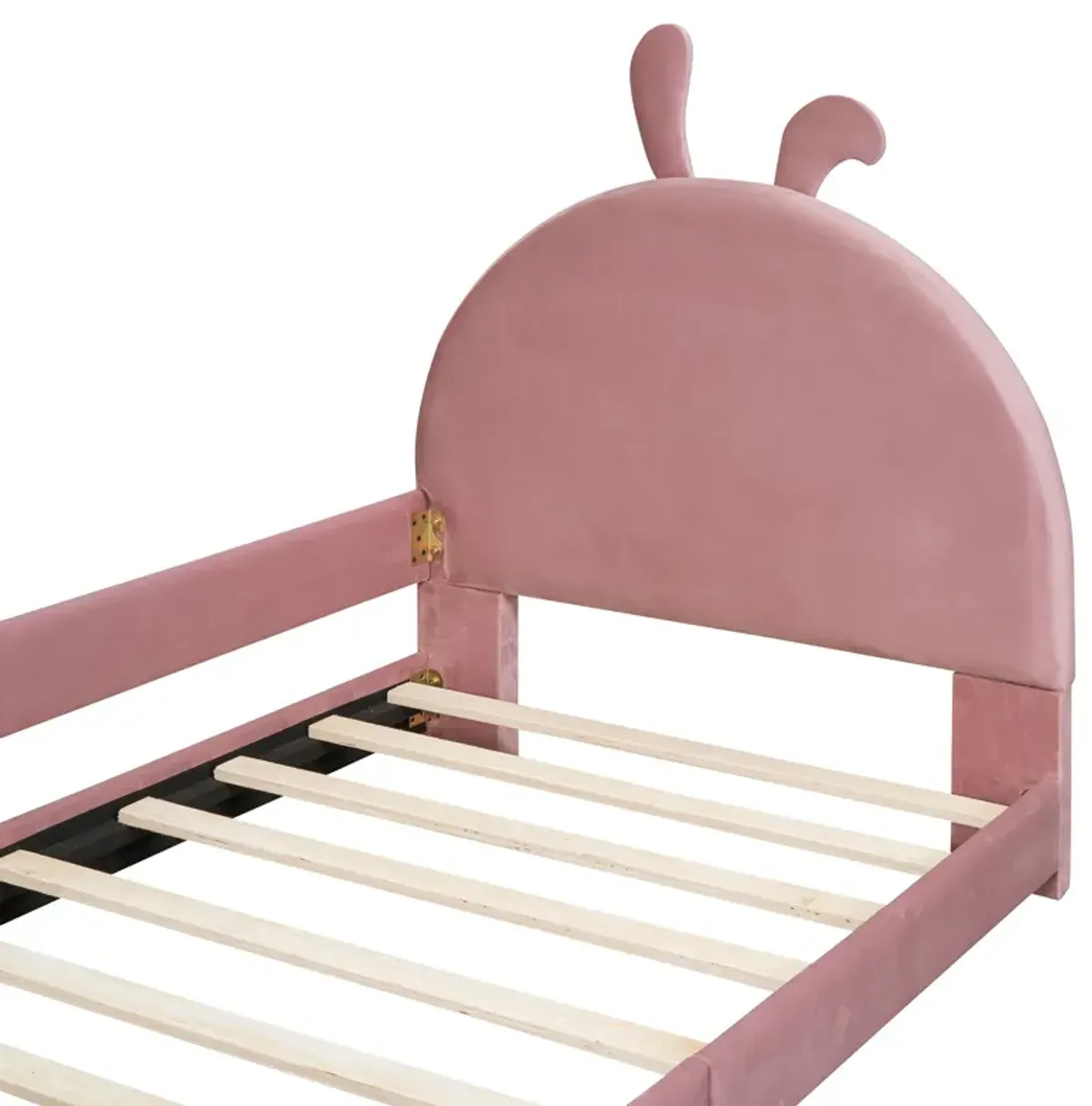 Merax Velvet Upholstered Kids Children Daybed Bed