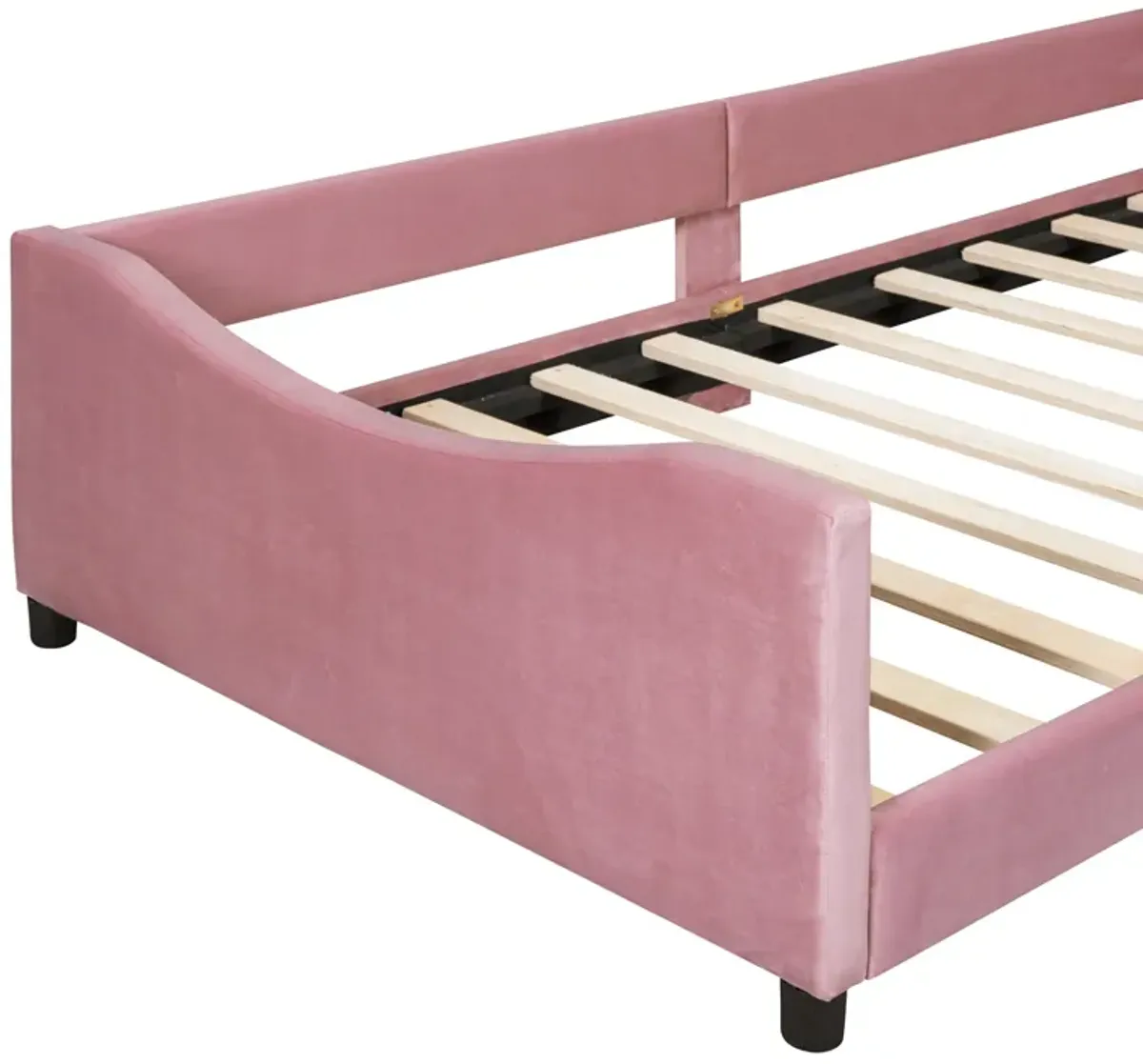 Merax Velvet Upholstered Kids Children Daybed Bed