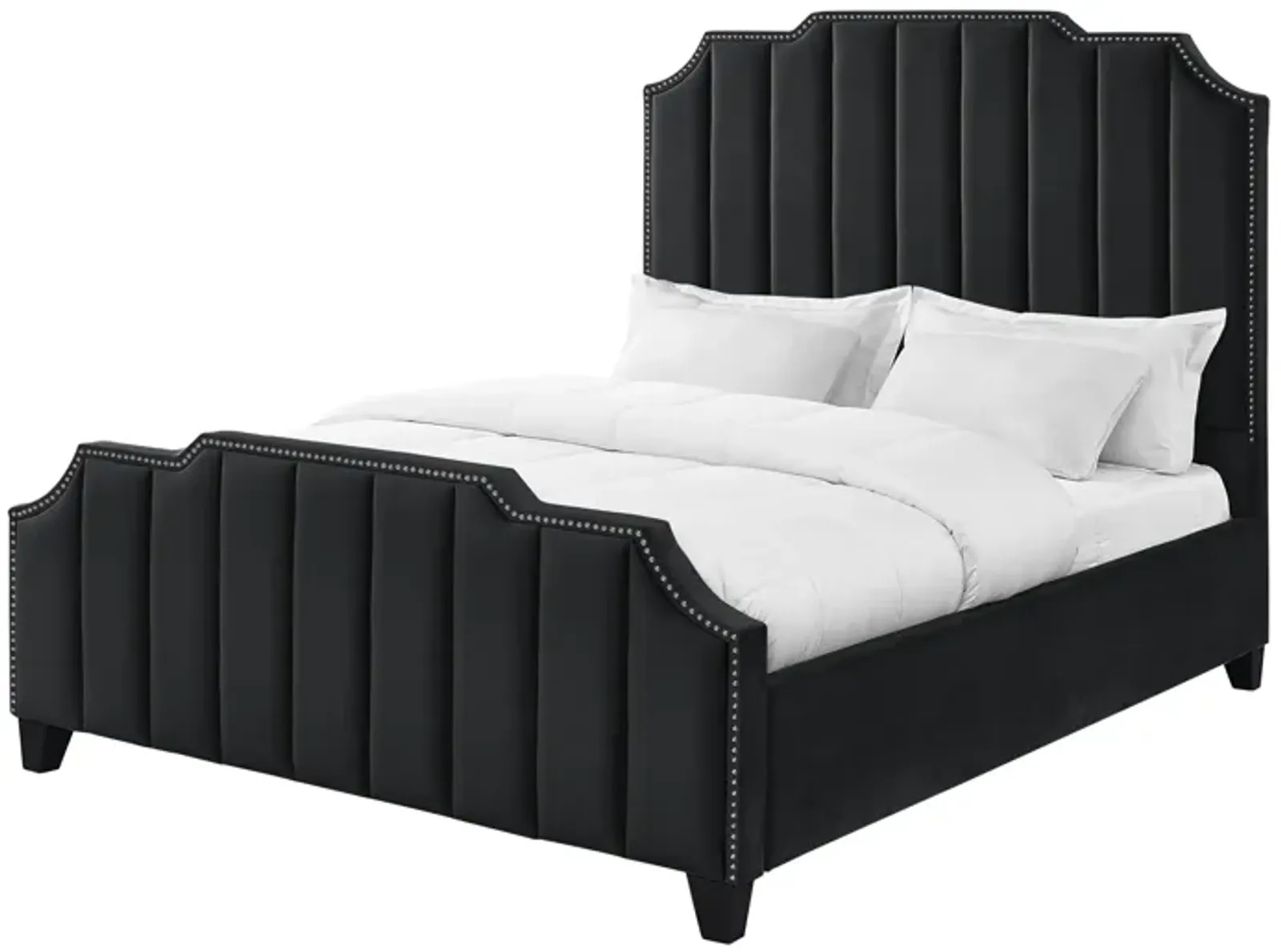 Inspired Home Ruhi Velvet Platform Bed