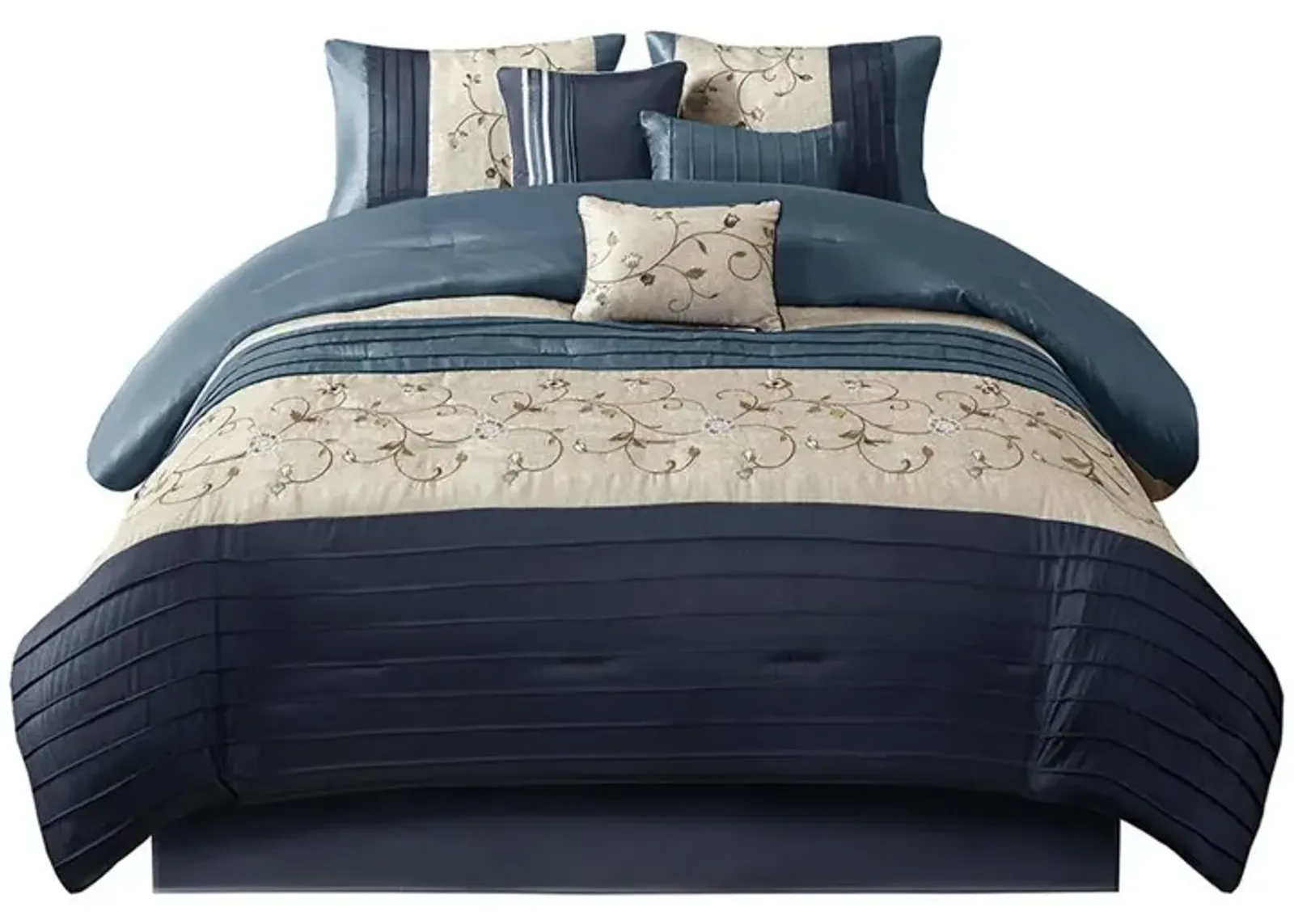 Belen Kox Navy Dreams 7-Piece Polyester Comforter Set, Belen Kox