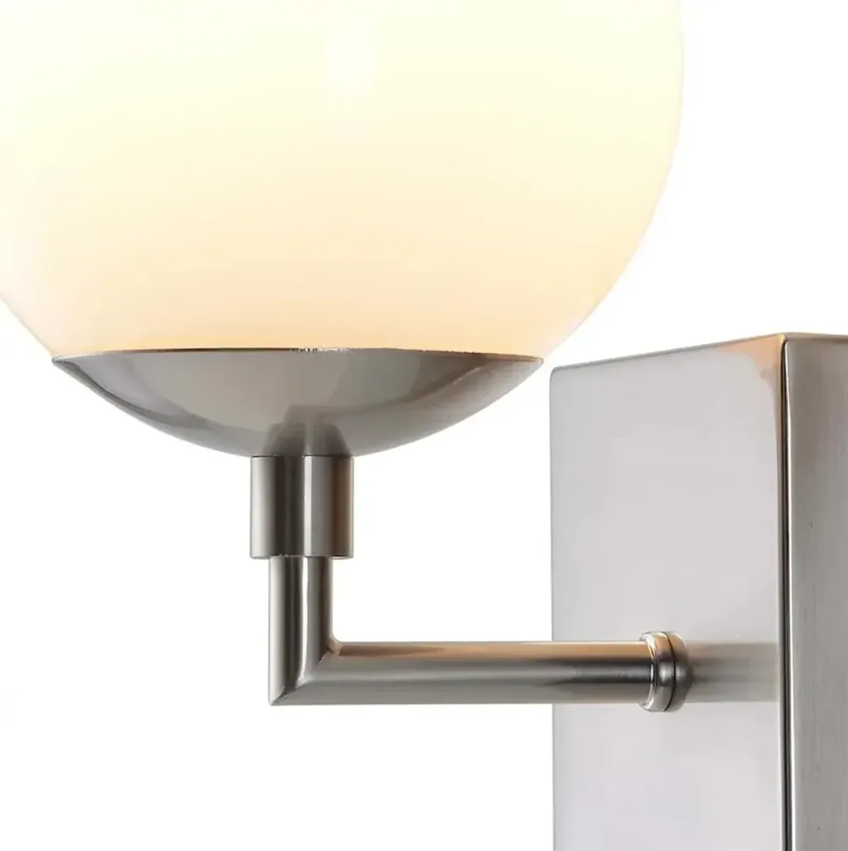 NOVA OF CALIFORNIA Globe Wall Sconce - 10'', Satin Nickel, Plug-in with Rocker Switch