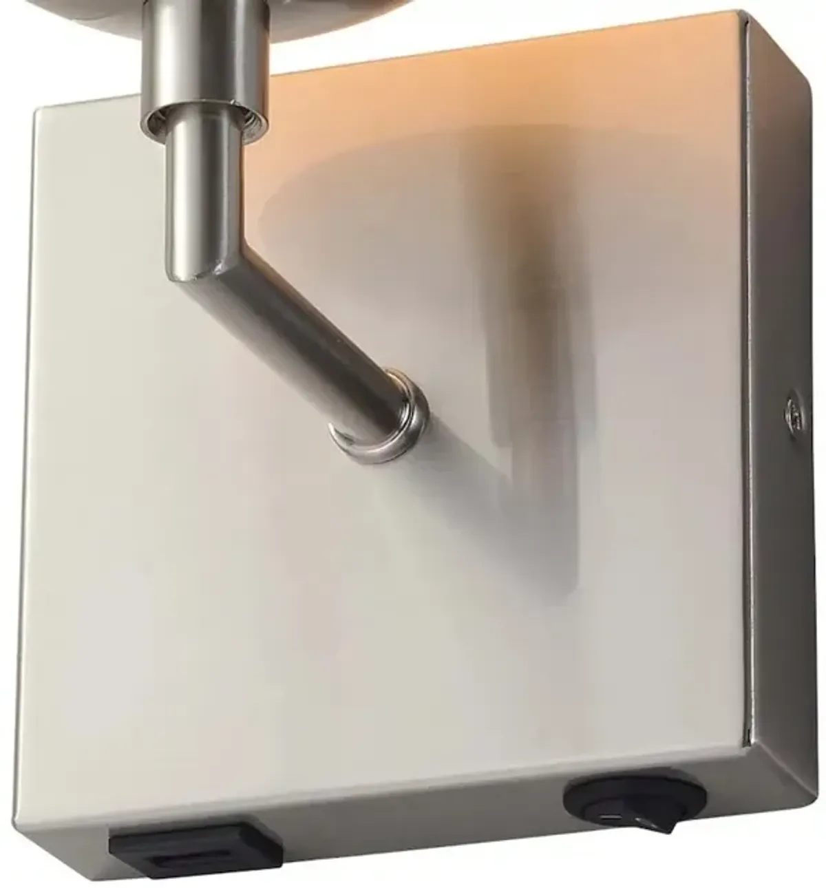 NOVA OF CALIFORNIA Globe Wall Sconce - 10'', Satin Nickel, Plug-in with Rocker Switch