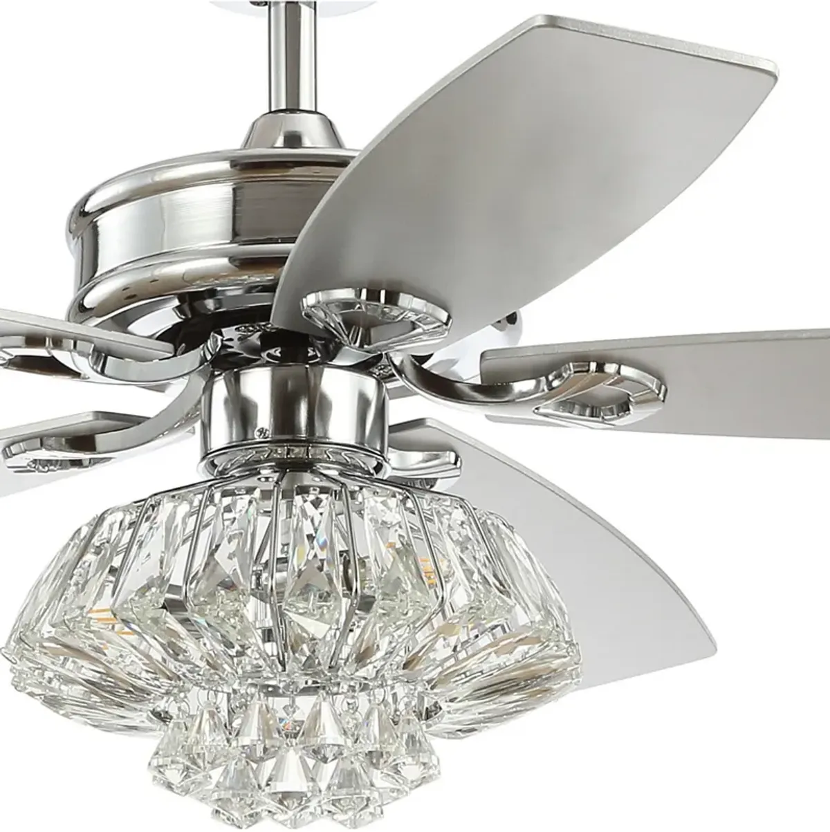 Kate 3-Light Glam Crystal Drum LED Ceiling Fan With Remote