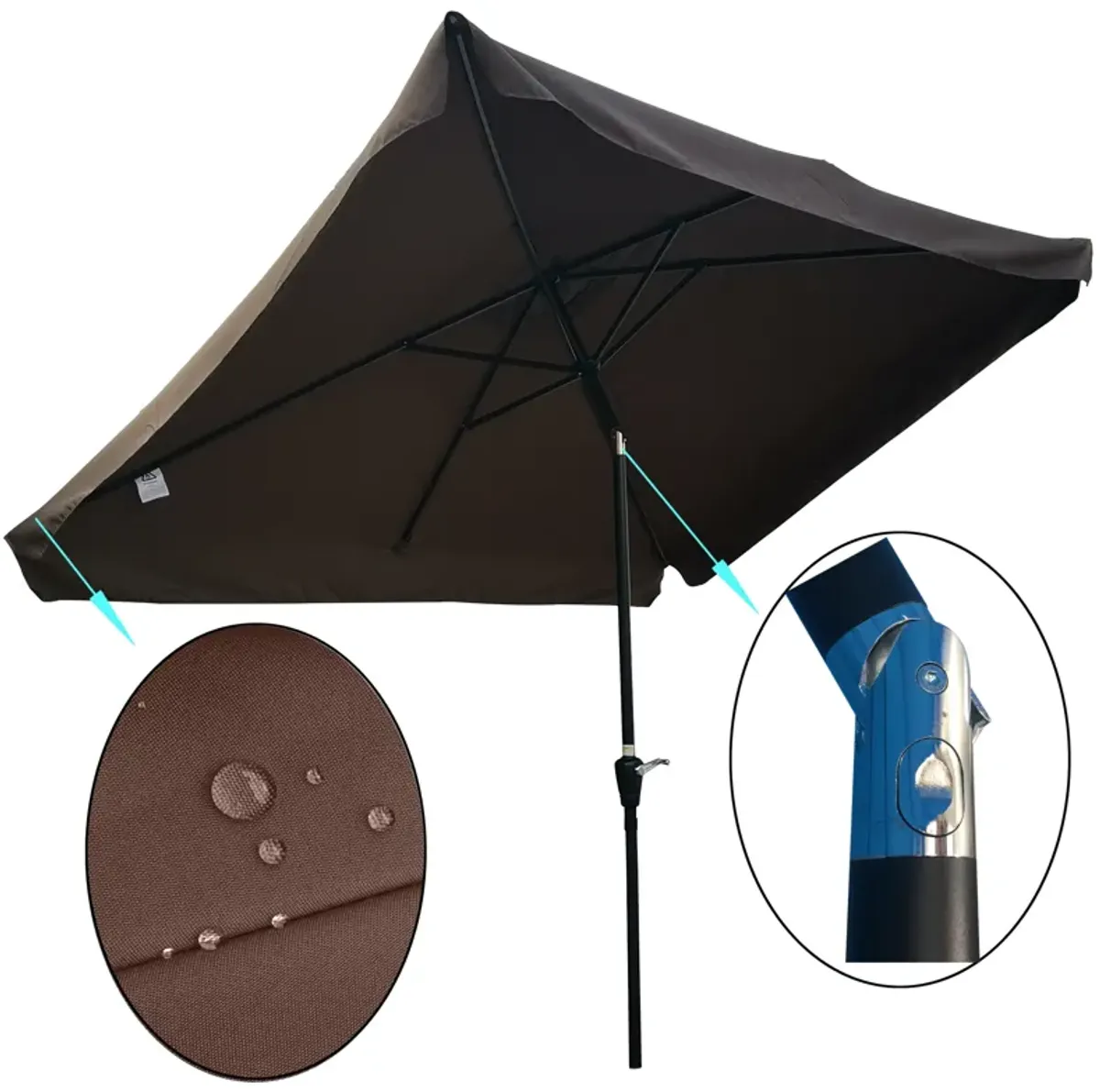 Streamdale 10 X 6.5FT Rectangular Patio Umbrella
