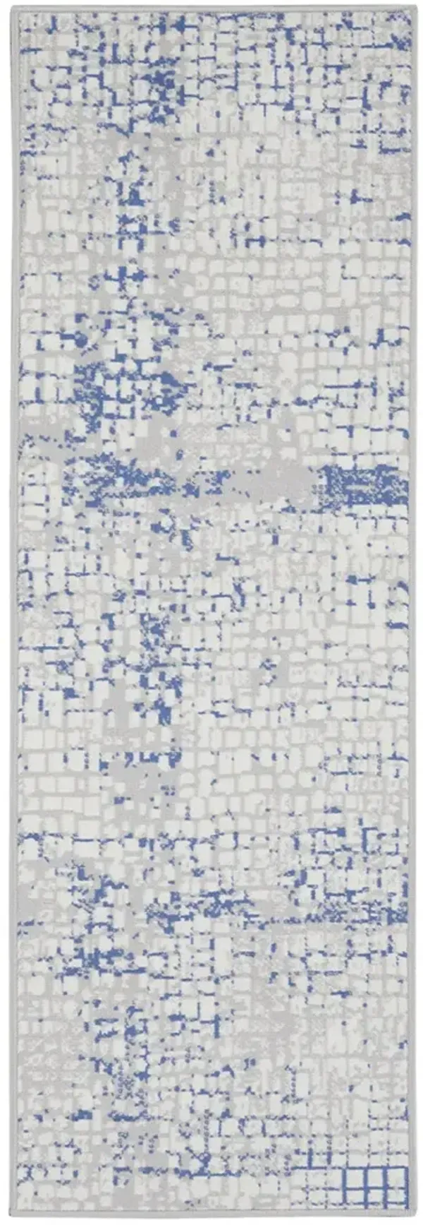 Whimsicle WHS07 Gray/Blue 2' x 8' Rug