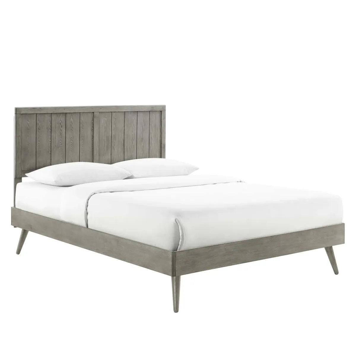 Modway - Alana King Wood Platform Bed with Splayed Legs