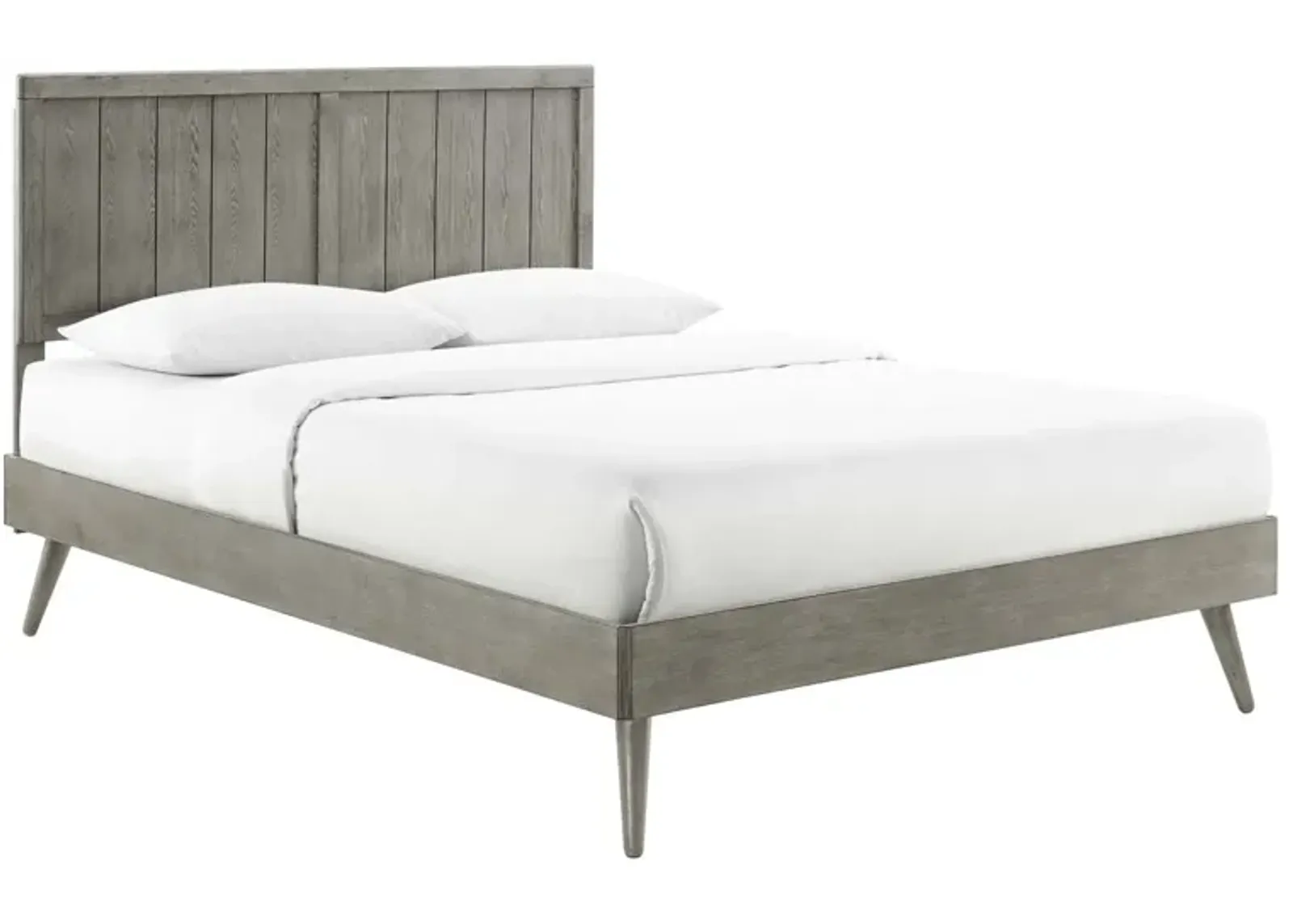 Modway - Alana King Wood Platform Bed with Splayed Legs