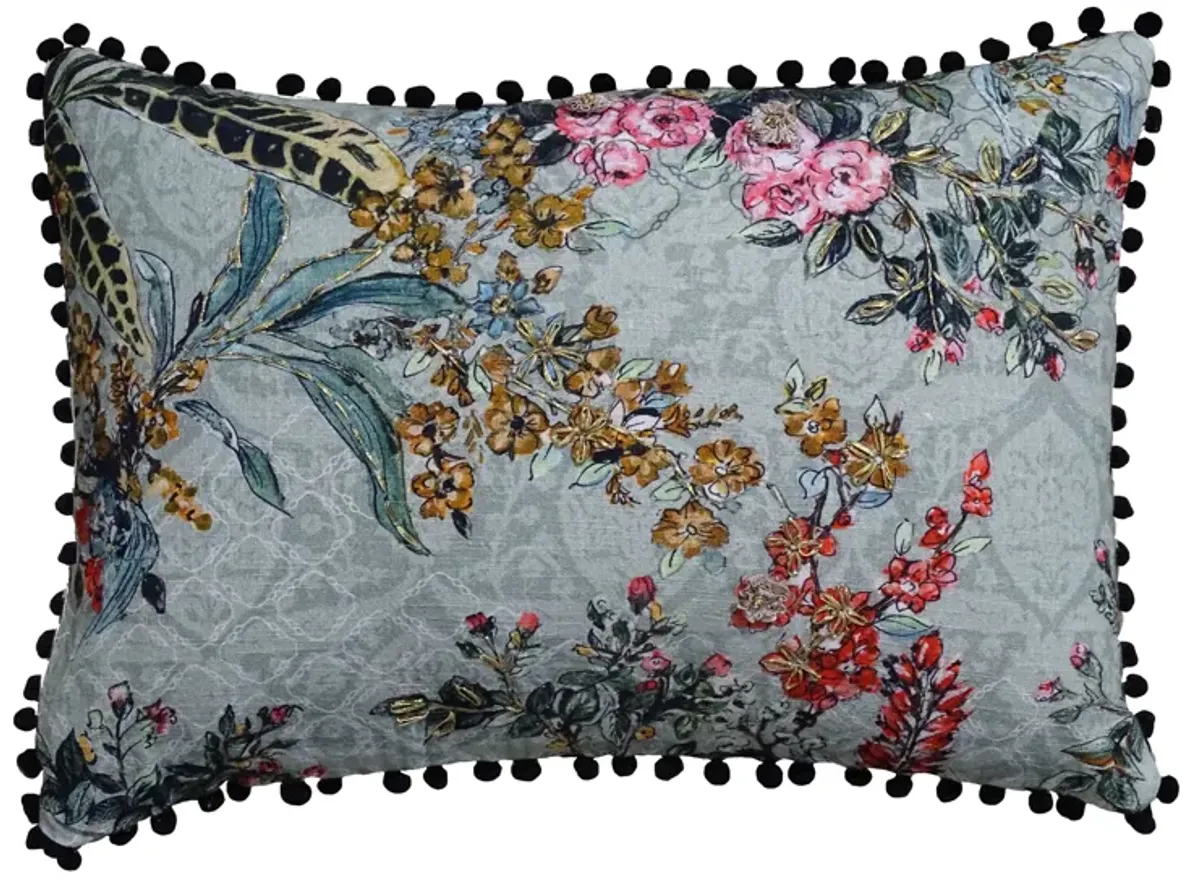 Hand Illustrated  14"X20" Decorative Pillow